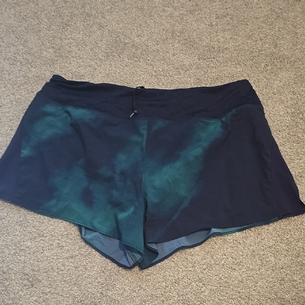 Women's Blue and Green Shorts